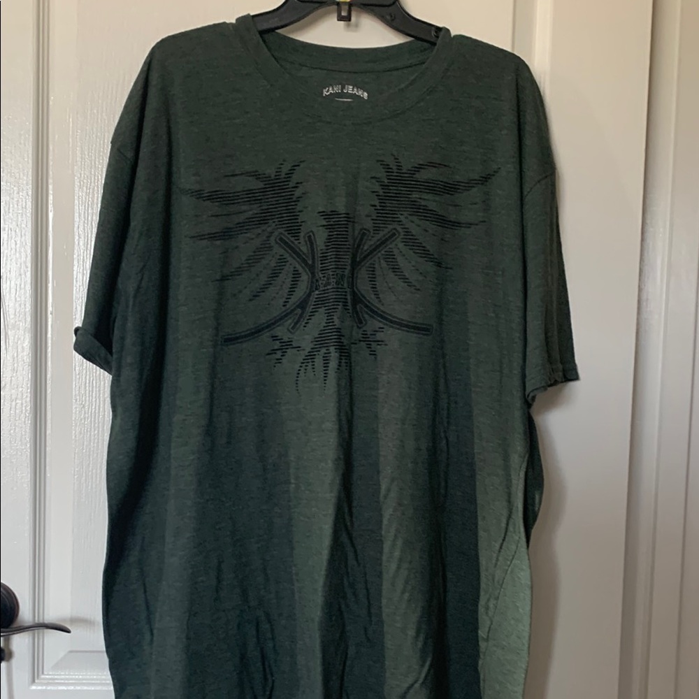 Forest Green Short Sleeve Tee with Bold Design